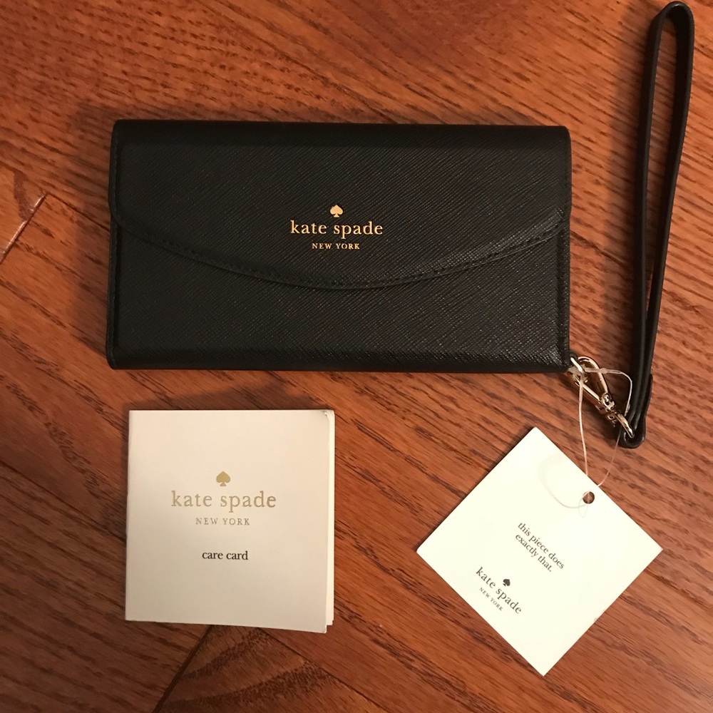 NEW WITH TAGS Kate Spade Leather Folio Wristlet 🖤